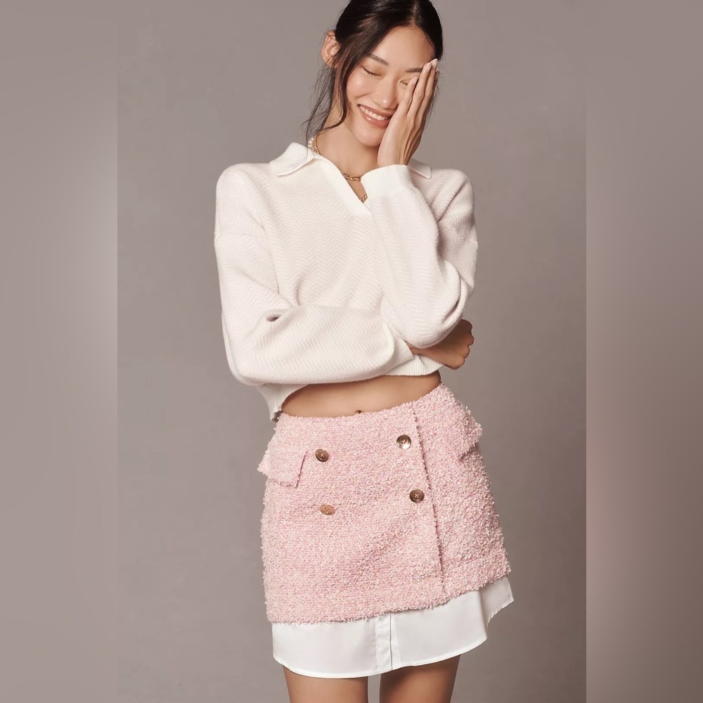 NWT Size 12 - Maeve Tweed Mini Skirt